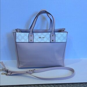 Nine West Lavender and White Tote Bag